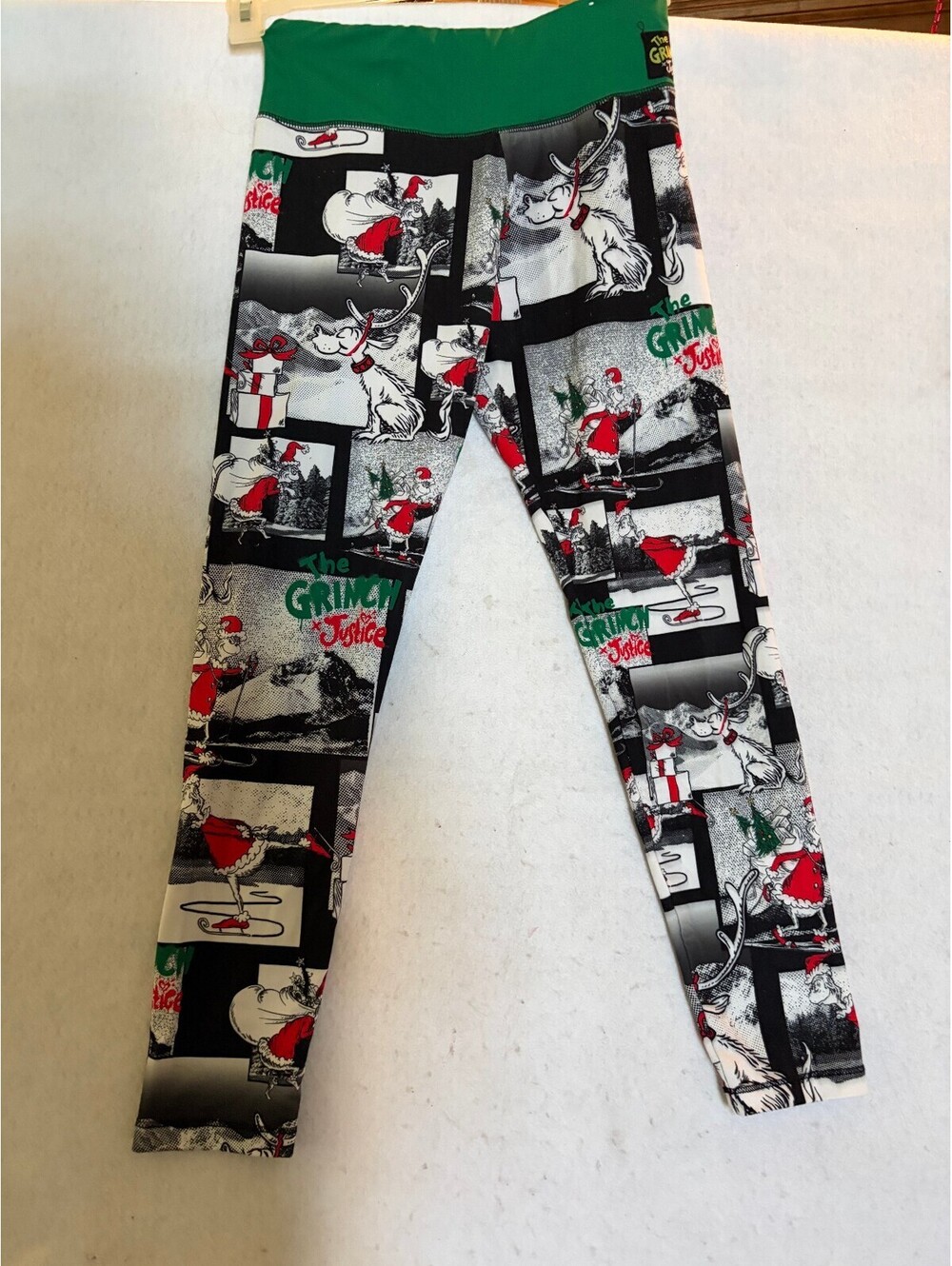 Justice Girls' Grinch Sleepwear Leggings Size Large